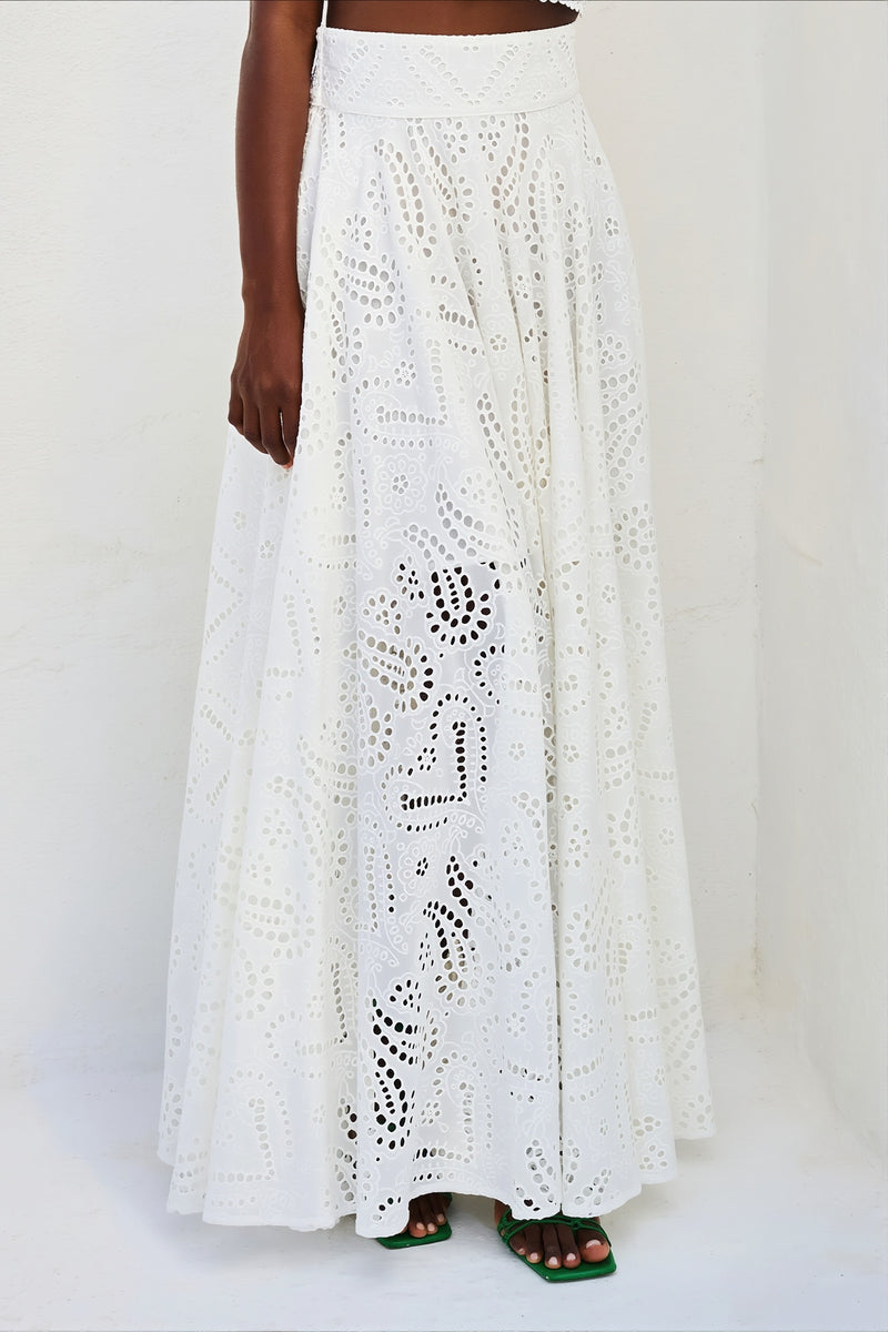 Hollow Out Pocket Vacation Maxi Skirt Set
