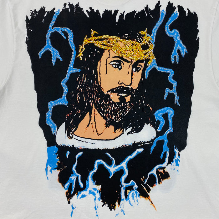 Jesus Is King 2019 AWGE Rhinestone Jesus Tee
