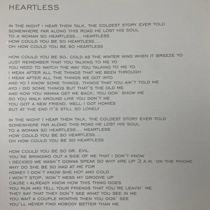 808’s & Heartbreak 2015 Hollywood Booklet