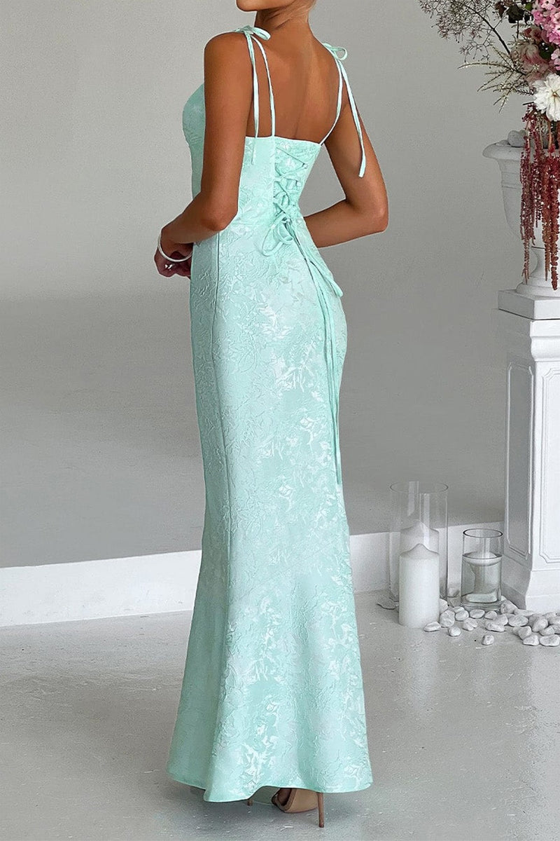 Jacquard Bodycon Cami Maxi Dress