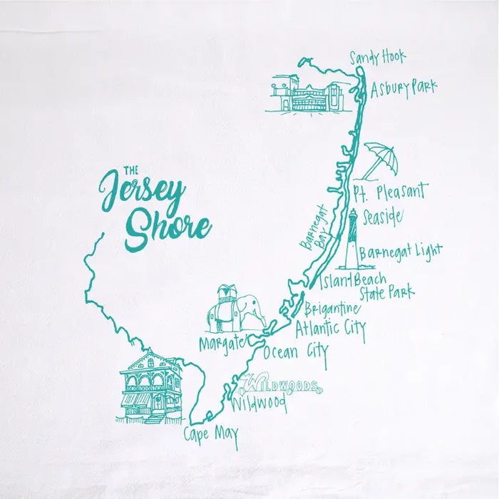 Jersey Shore Tea Towel - Ali's Wagon