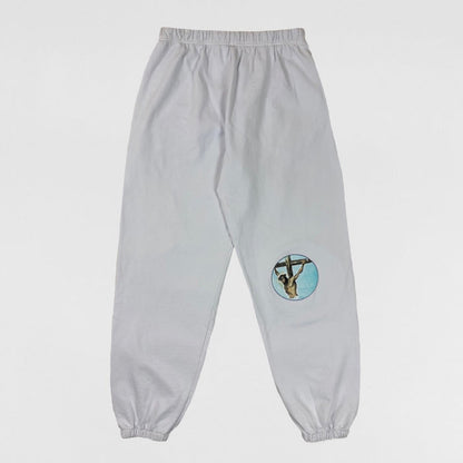 Jesus Is King 2019 AWGE White Sweatpants
