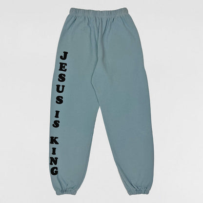 Jesus Is King 2019 Follow God Sweatpants In Blue By CPFM