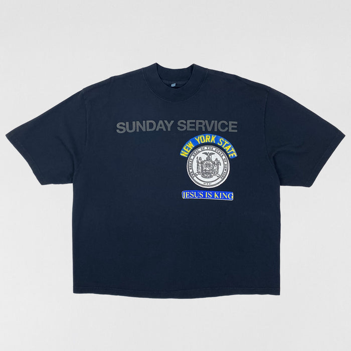 Jesus Is King 2019 NY Sunday Service Tee in Navy