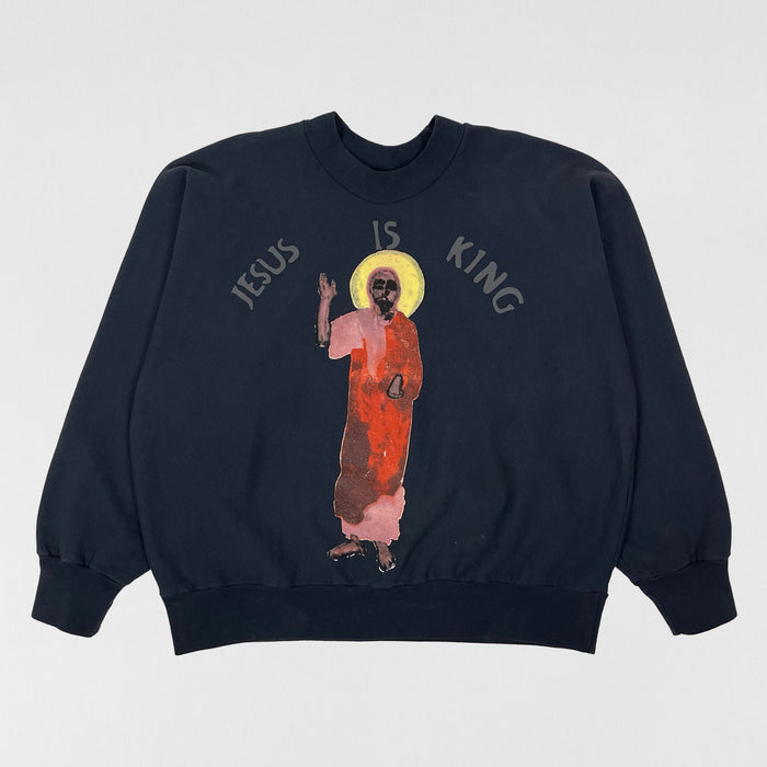 Jesus Is King 2019 Portrait Crewneck In Navy