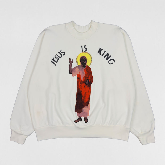 Jesus Is King 2019 Portrait Crewneck In White