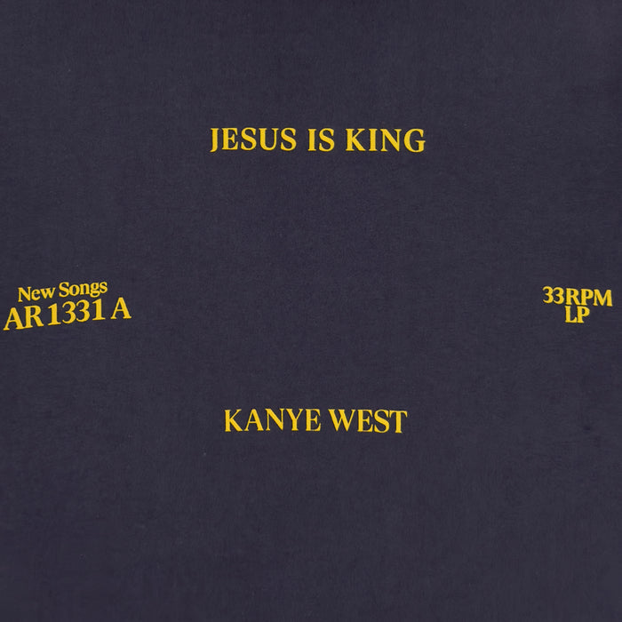 Jesus Is King 2019 Vinyl Album Hoodie In Navy