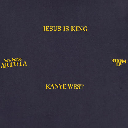 Jesus Is King 2019 Vinyl Album Hoodie In Navy