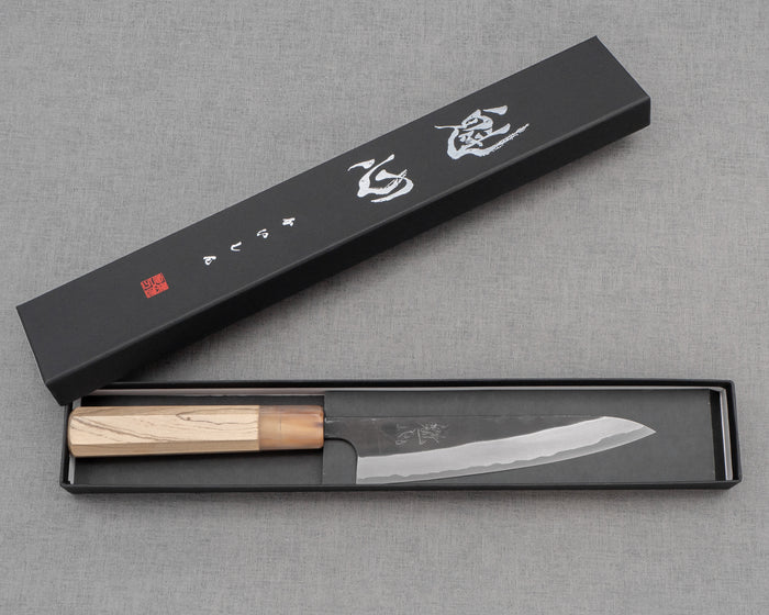 Kaishin Shirogami #2 Kurouchi Kasumi 135mm Petty