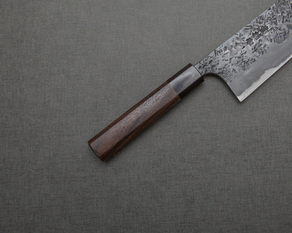 Kisuke Aogami #1 Hon-Warikomi Kurouchi Tsuchime 165mm Nakiri with Rosewood Handle