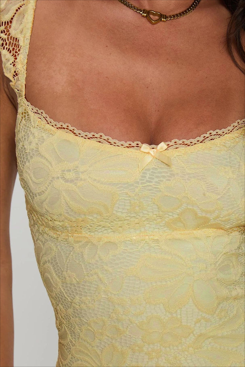 Lace Cami Slim Elegant Mini Dress