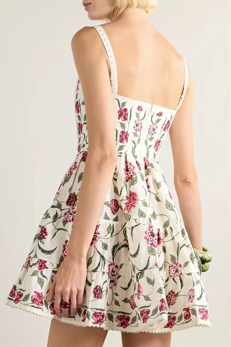 Lace Floral Cami A Line Boho Dress