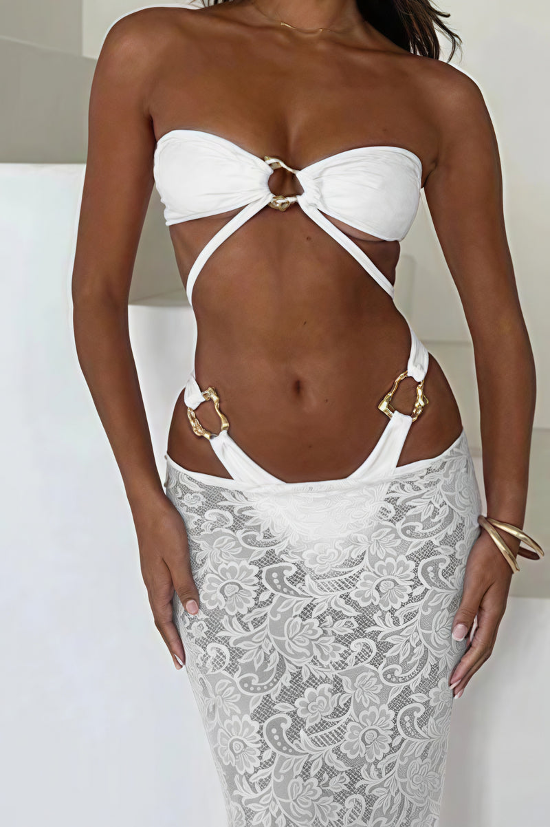Lace Split Three Piece Swim Sets