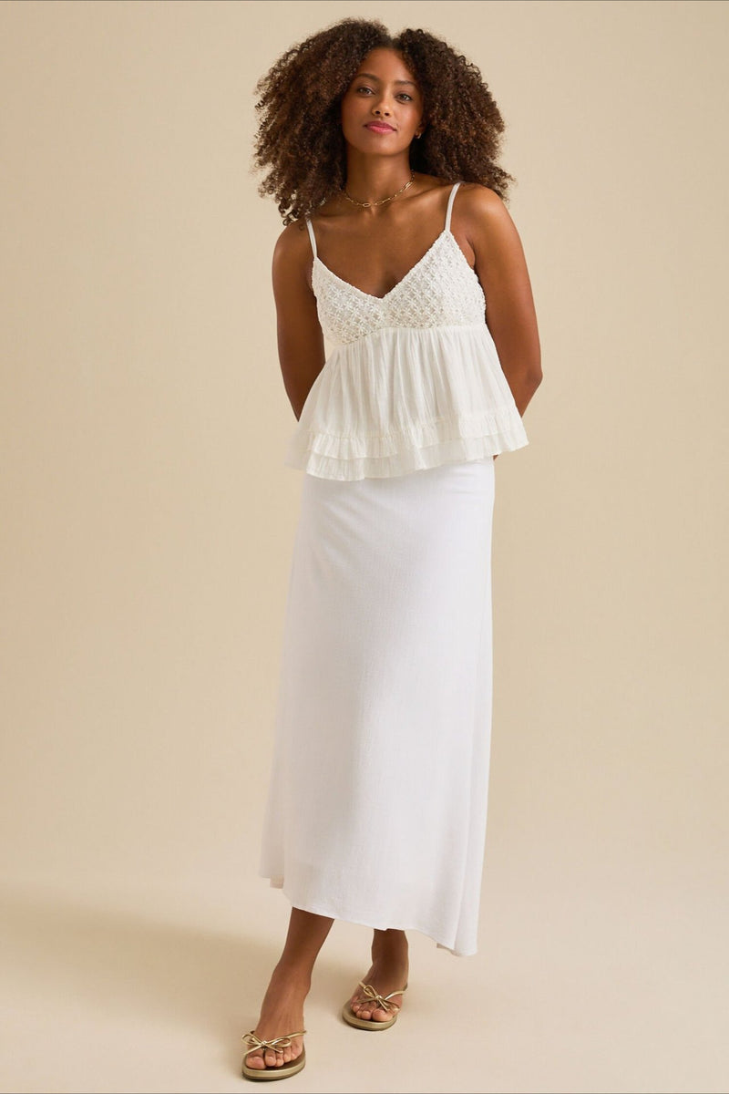 Lace V Neck Mesh Loose Cami Top