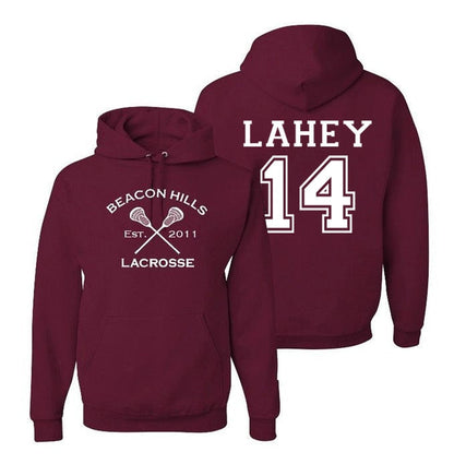 Lahey 14 Teen Wolf Hoodie Beacon Hills Inspired Lacrosse Hoodie - ISAAC LAHEY 14