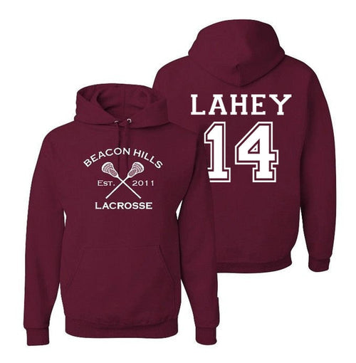 Lahey 14 Teen Wolf Hoodie Beacon Hills Inspired Lacrosse Hoodie - ISAAC LAHEY 14
