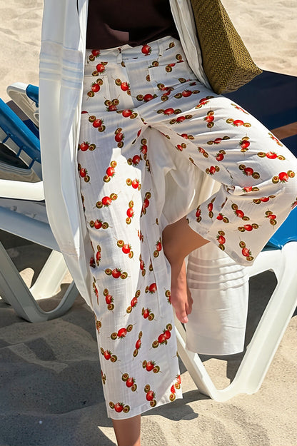 Lobster Print Straight Leg Pants