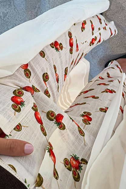 Lobster Print Straight Leg Pants