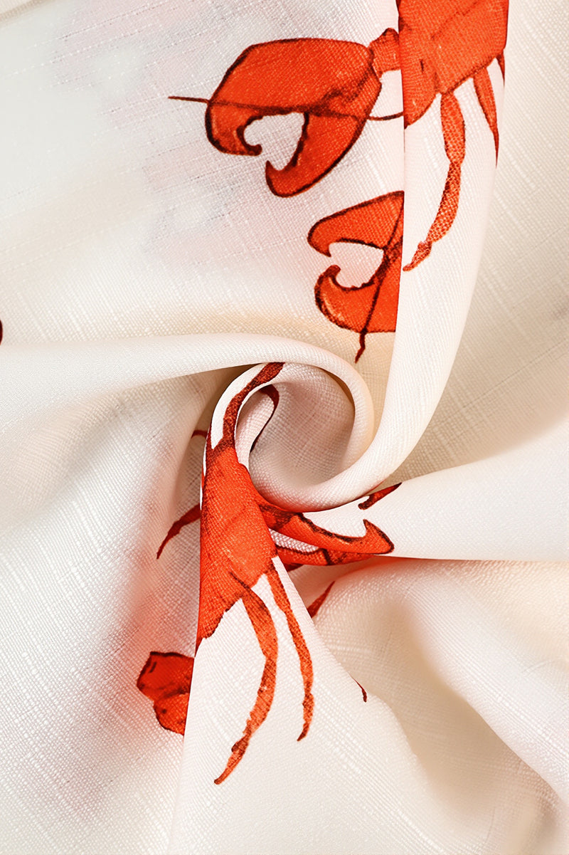 Lobster Print Straight Leg Pants