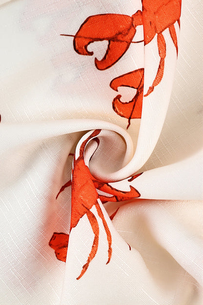 Lobster Print Straight Leg Pants