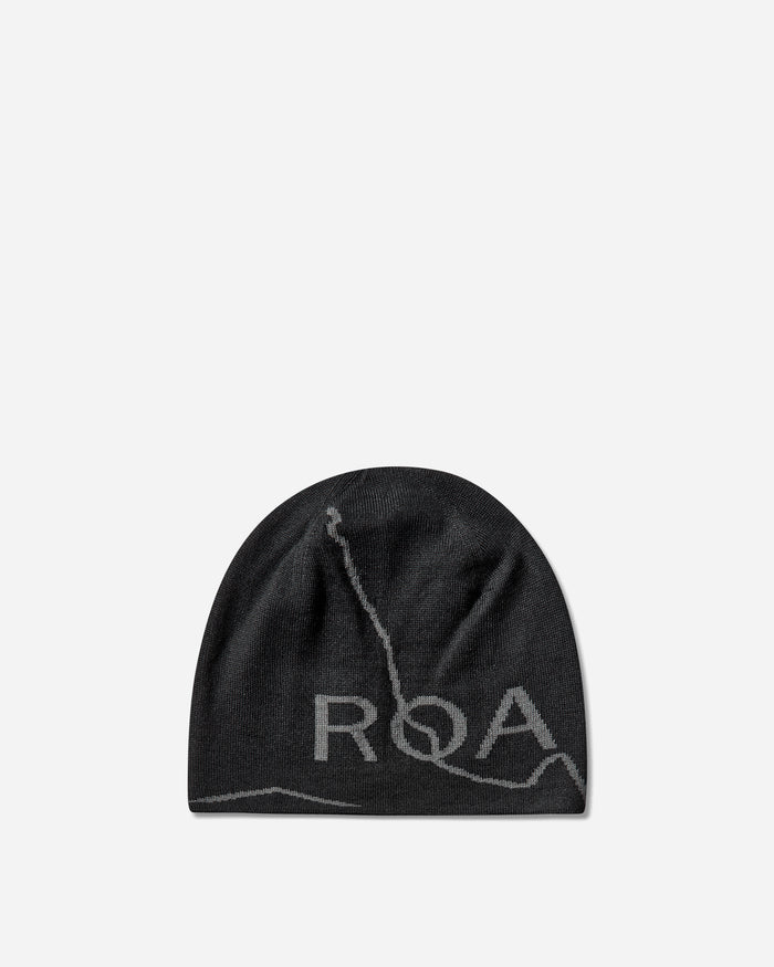 ROA Logo Wool Beanie Deep Black Hats HATS BEANIE YBUW205YA04 BLK0049
