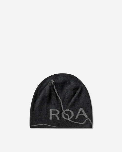 ROA Logo Wool Beanie Deep Black Hats HATS BEANIE YBUW205YA04 BLK0049