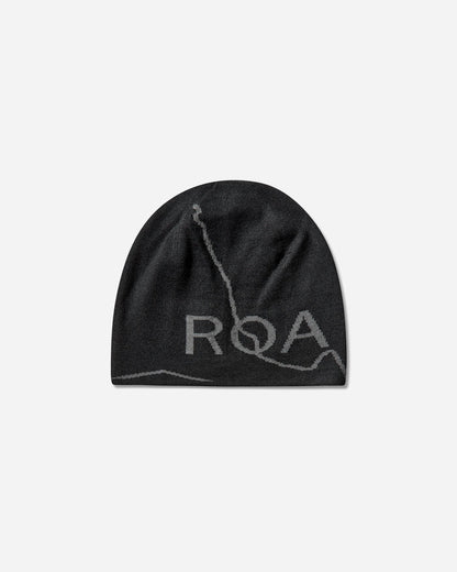 ROA Logo Wool Beanie Deep Black Hats HATS BEANIE YBUW205YA04 BLK0049