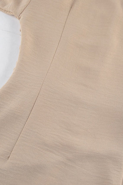 Long Sleeve Waist Irregular Pleated Bodycon Mini Dress