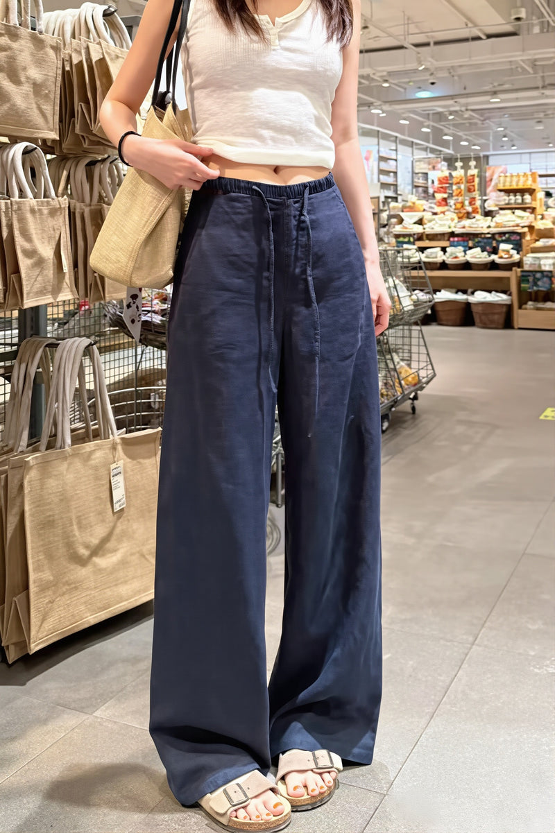Loose High Waist Straight Leg Pants