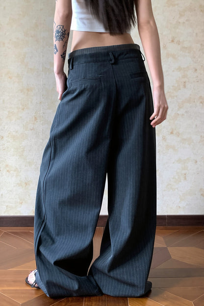 Low Rise Drawstring Wide Leg Pants