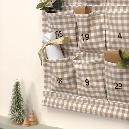 Mabel & Fox - Personalised Advent Calendar - Gingham Bow - Mabel & Fox