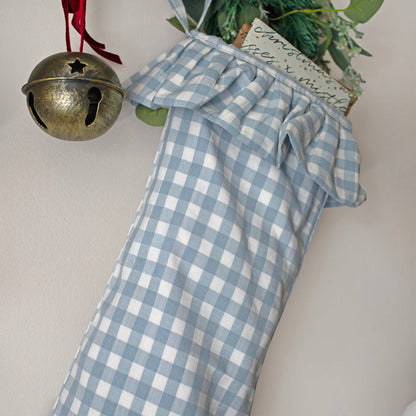 Mabel & Fox - Blue Gingham Stocking