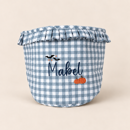 Mabel & Fox - Personalised Gingham Halloween Basket