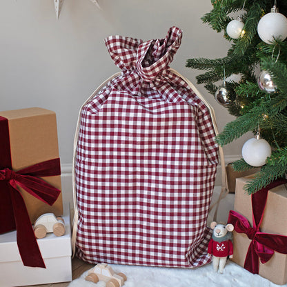 Mabel & Fox - Red Gingham Gift Sack
