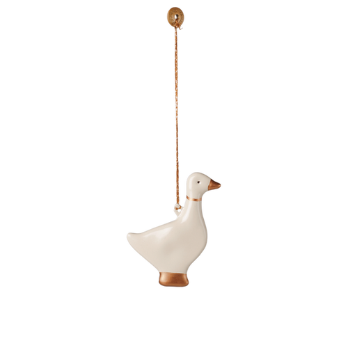 Maileg - Metal Ornament, Goose - Gold