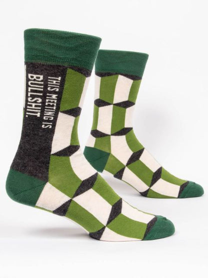 Meeting Is Bullshit Crew Socks - Ali's Wagon