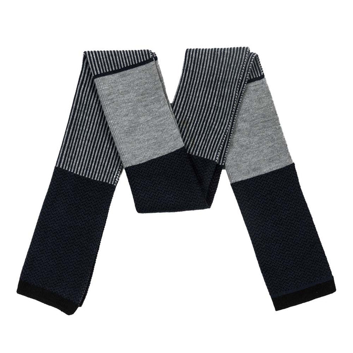Men's Black, White and Grey Scarf