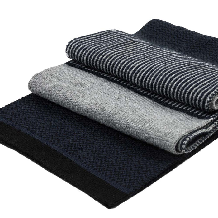Men's Black, White and Grey Scarf