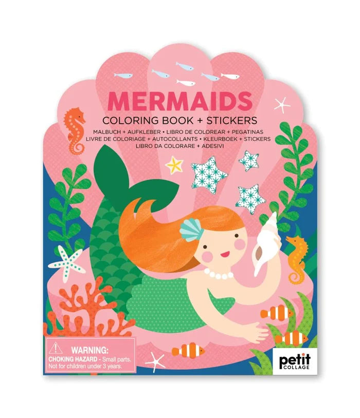 Mermaid Coloring Book & Stickers