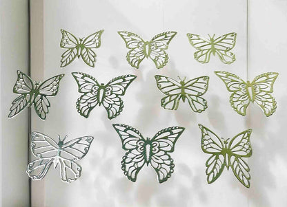 Metallic Paper Butterflies(Pack of 10 pcs)