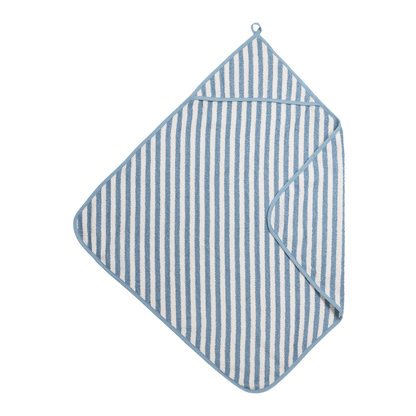 Meyco - Bathcape Terry Jacquard 75x75cm - Fat Stripe Jean Blue