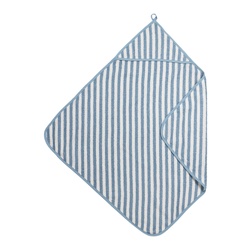 Meyco - Bathcape Terry Jacquard 75x75cm - Fat Stripe Jean Blue