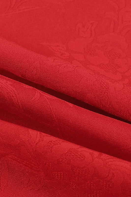 Minimal Deep V Solid Floral Jacquard Cami Top