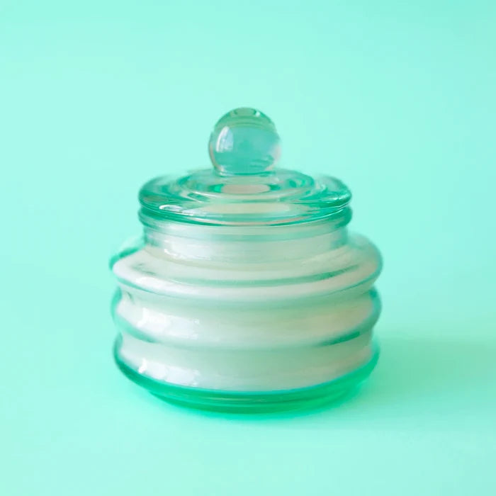 Misted Lime Beam Glass Candle - Ali's Wagon