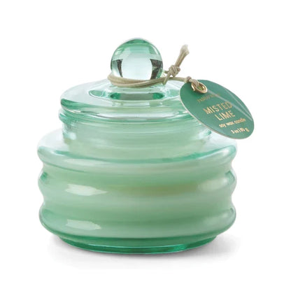 Misted Lime Beam Glass Candle - Ali's Wagon