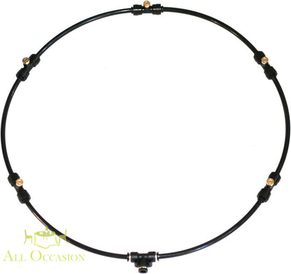 Misting Fan Ring Attachment for 20-Inch Fan Rental showing the lightweight black ring design for misting.