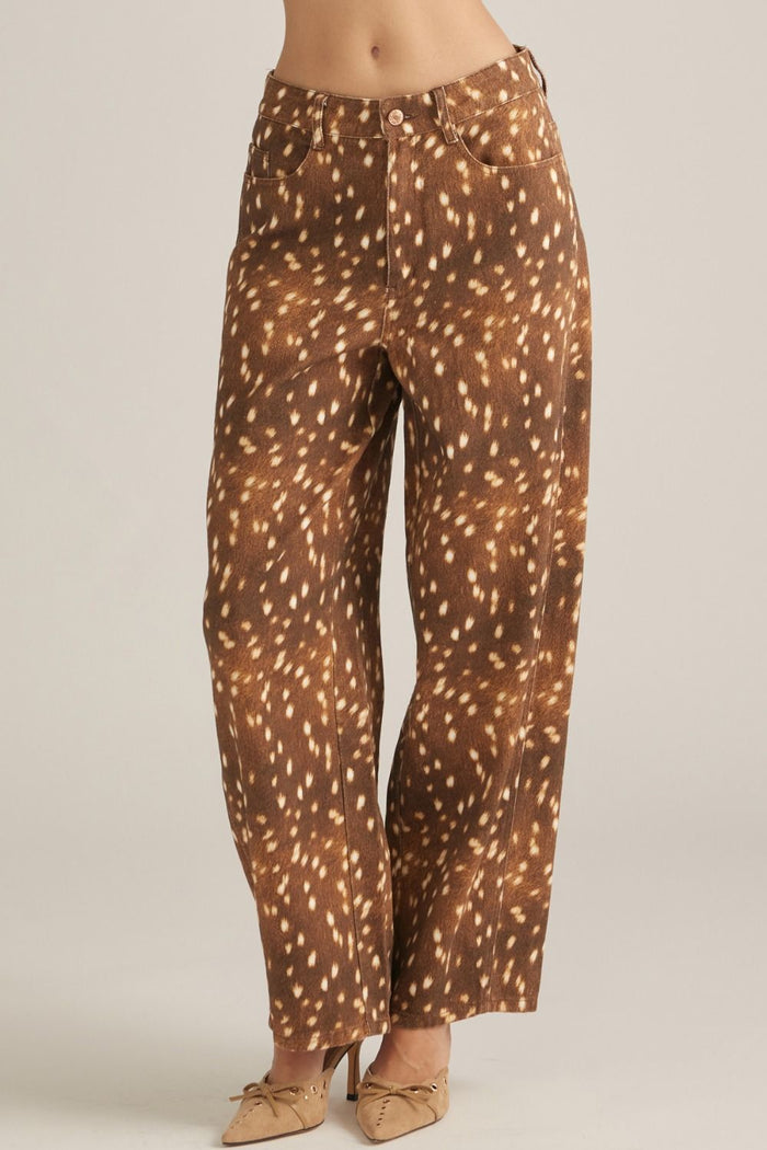 Mocha Fawn Printed Pants