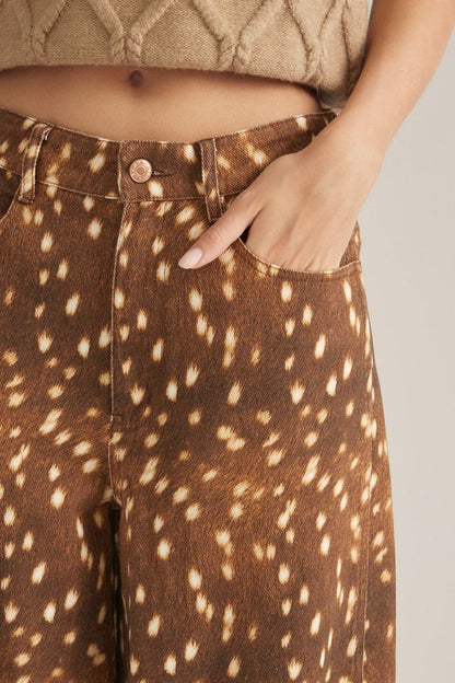 Mocha Fawn Printed Pants
