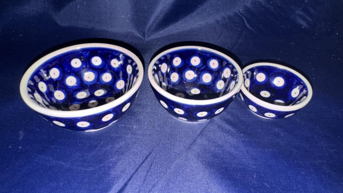 Moja Owls Eye (White Rim) Prep Bowl Set - Pattern: Owls Eye (White Rim)