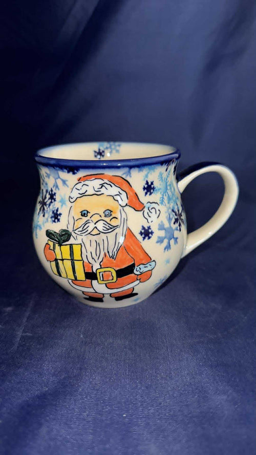 Moja Santa with Present Bubble Mug